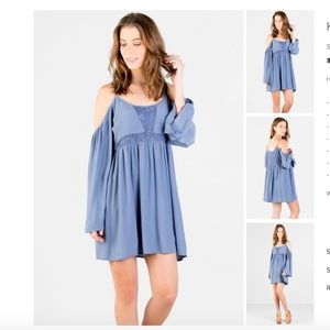 Francesca's Kelsee Cold Shoulder Dress in …